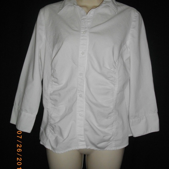 White Edward M 3/4 Sleeves Casual Shirt - Picture 5 of 8
